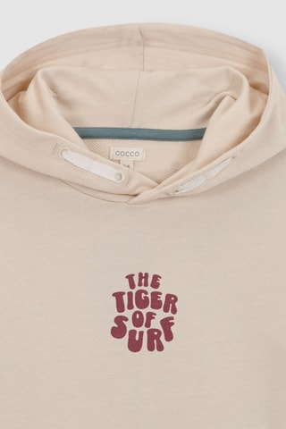 Sweat polaire à capuche - Beige