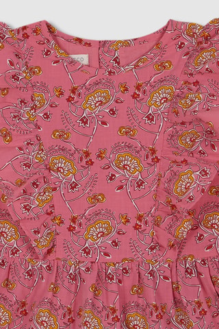 Robe volantée - Rose