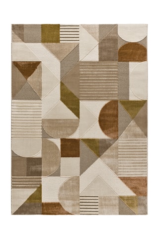 Tapis Melfi - Blanc et kaki