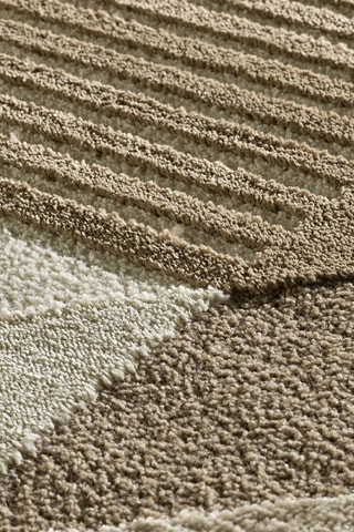 Tapis Melfi - Blanc et kaki