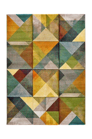 Tapis Matrix 21 - Moutarde et gris