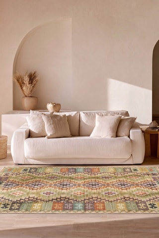 Tapis Serak - Vert et marron