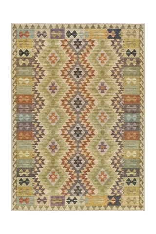 Tapis Serak - Vert et marron