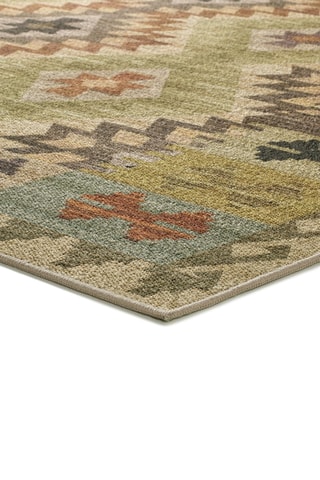 Tapis Serak - Vert et marron