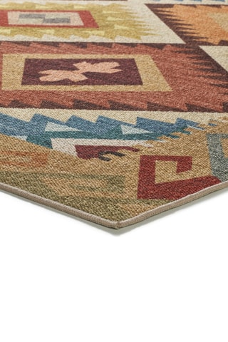 Tapis Serak - Orange et bleu