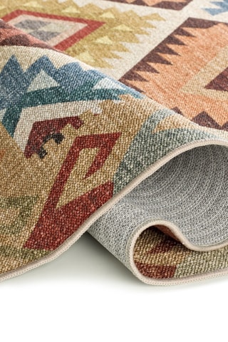 Tapis Serak - Orange et bleu