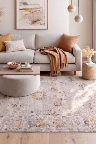Tapis Bertha - Ecru et jaune