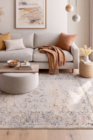 Tapis Bertha - Ecru et jaune