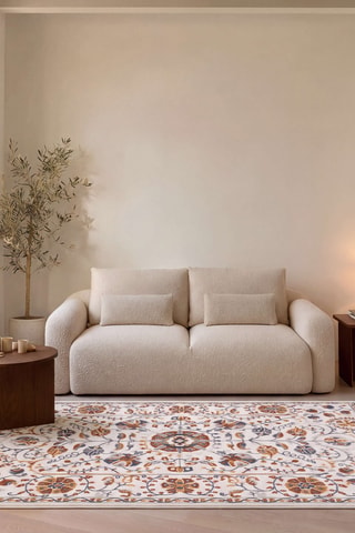 Tapis Luly - Ecru et bordeaux