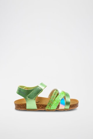 Sandales Rosso - Vert, rose, doré et gris