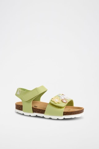 Sandales - Blanc, vert, jaune et violet