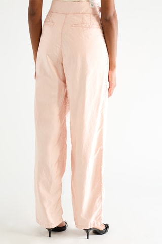 Pantalón de seda de tiro alto - Rosa