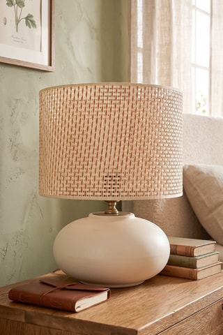 Lampada da tavolo in ceramica - Crema - 40 W