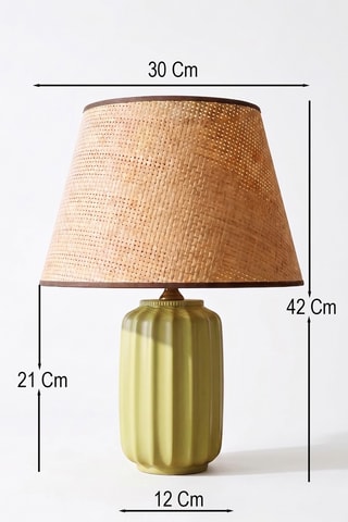 Lampada da tavolo in ceramica - Verde - 40 W