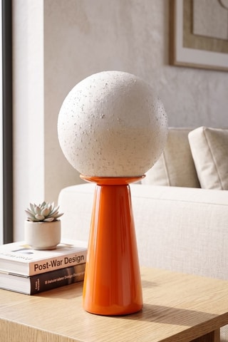 Lampada da tavolo in ceramica - Arancione - 40 W