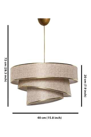 Lampadario Couper - Beige - 45 W