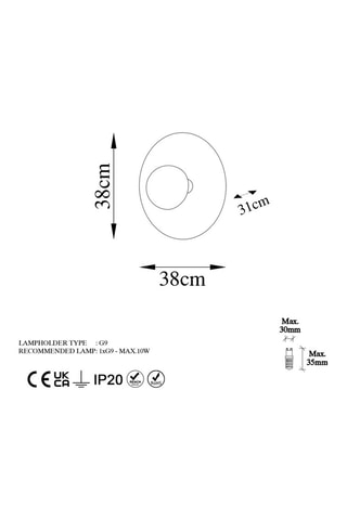 Applique LED Kurt - Marrone - 10 W