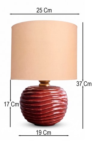 Lampada da tavolo in ceramica - Bordeaux - 40 W