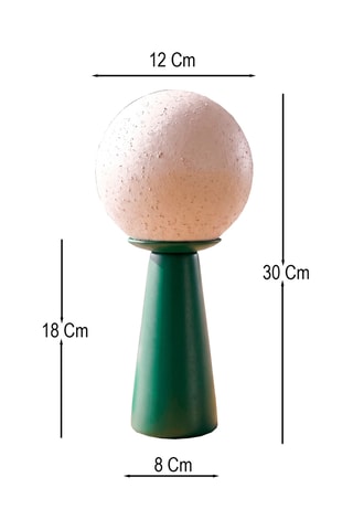 Lampada da tavolo in ceramica - Verde - 40 W