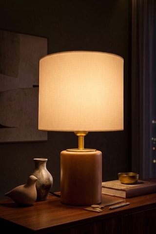 Lampada da tavolo in ceramica- Marrone - 40 W