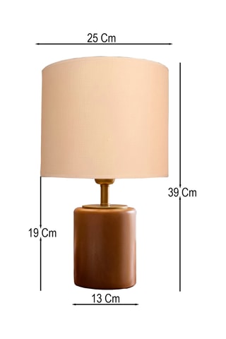 Lampada da tavolo in ceramica- Marrone - 40 W