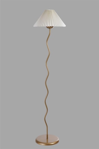 Lampada da terra - Bianco e dorato - 40 W