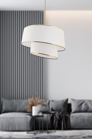 Lampadario Barette - Bianco - 40 W