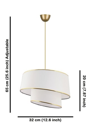 Lampadario Barette - Bianco - 40 W
