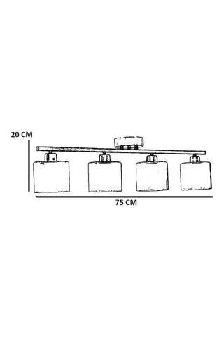 Plafoniera - Dorato - 40 W