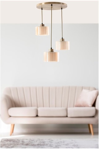 Lampadario Yeni Sahra - Bronzo - 3 x 60 W 