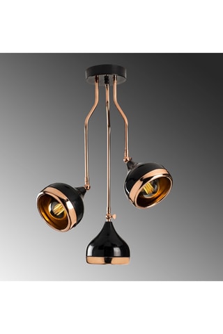 Lampadario Yildo - Dorato e nero - 3 x 40