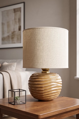 Lampada da tavolo in ceramica- Marrone - 40 W