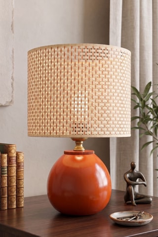 Lampada da tavolo in ceramica - Arancione - 40 W