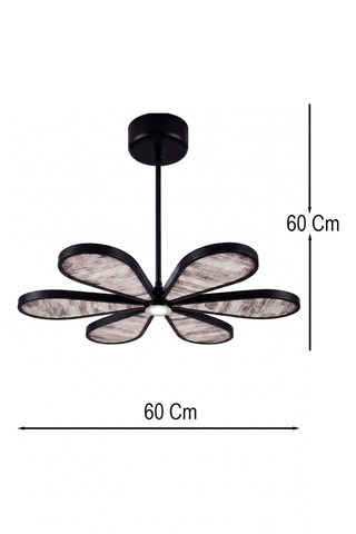 Lampadario LED - Nero - 6 x 12 W