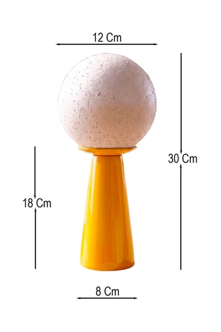 Lampada da tavolo in ceramica - Giallo - 40 W