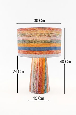 Lampada da tavolo - Rosso e blu - 40 W