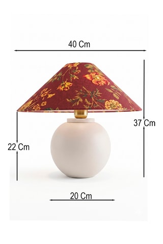 Lampada da tavolo in ceramica - Crema - 40 W
