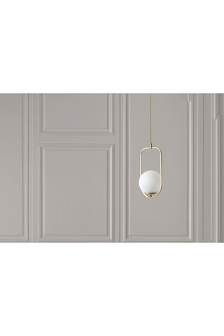Lampadario Ahy Tekeli - Dorato e bianco - 60 W