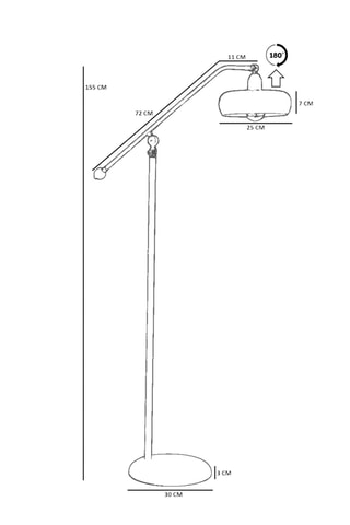 Lampadaire Lunaria - Vert menthe - 40 W