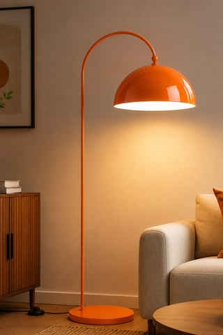 Lampada da terra Derya - Arancione - 40 W