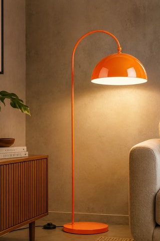 Lampada da terra Derya - Arancione - 40 W