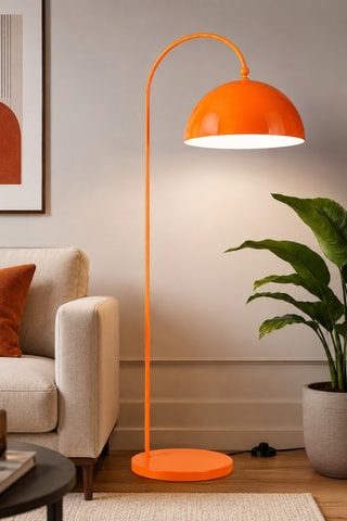 Lampada da terra Derya - Arancione - 40 W