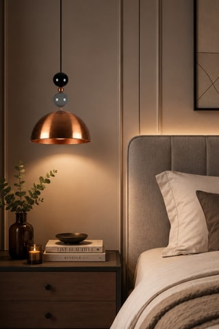 Lampadario Bubble - Grigio e ramato - 40 W