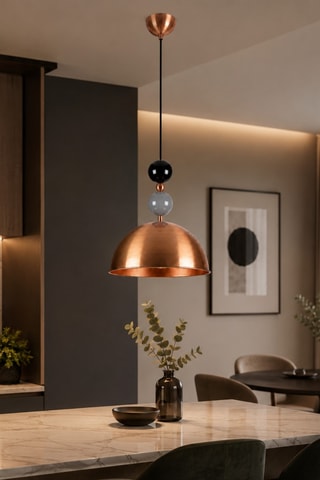 Lampadario Bubble - Grigio e ramato - 40 W