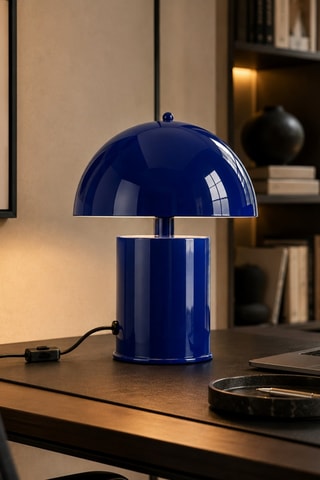 Lampada da tavolo Pera - Blu scuro - 40 W