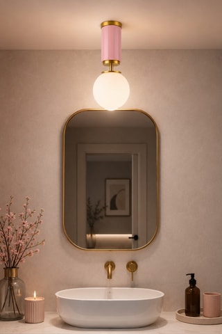 Plafoniera Moira - Rosa e dorato - 40 W