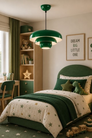 Lampadario Layer - Verde - 40 W