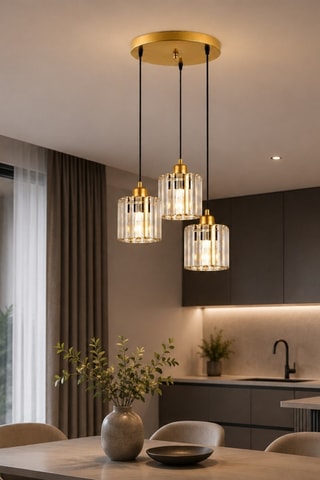Lampadario Yakops - Dorato - 3 x 40 W