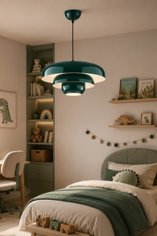 Lampadario Layer - Verde - 40 W