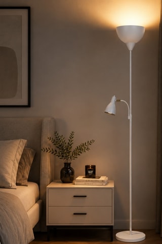 Lampadaire Sir - Blanc - 2 x 40 W